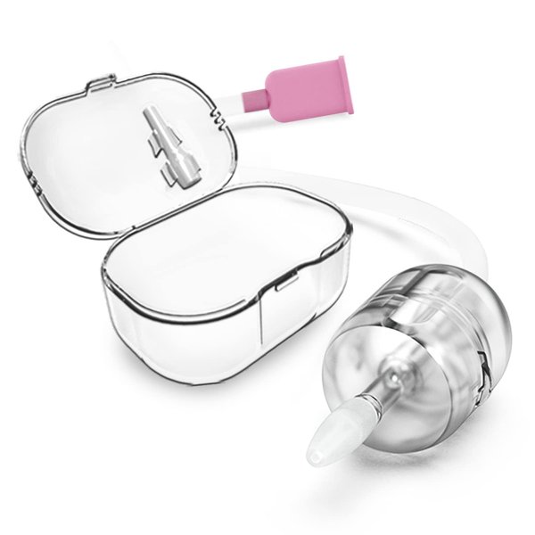 Baby Nasal Aspirator Safe and Hygienic Nose Cleaner Mucus Remover, Cleanable & Reusable Nasal Congestion Relief, Safe & Easy Nasal Congestion Relief for Newborns & Toddlers, BPA & Phthalate-Free