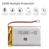 EEMB Lithium Polymer Battery 3.7V 1050mAh 553454 Lipo Rechargeable Battery Pack with Wire JST Connector for Speaker and Wireless Device- Confirm Device & Connector Polarity Before Purchase
