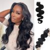Body Wave Tape in Hair Extensions Human Hair Black Women,Black Curly Tape in Hair Extensions,12Inch 50Grams 20pcs/Set #1B Natural Black Double Sided Tape in Hair Extensions for Black Women