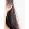 Minimalist Rose Gold Plated Long Vertical Bar Drop Earrings - Hypoallergenic, Versatile Geometric Design Fashion Jewelry for Women and Girls by MJLULU