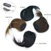 Dsoar Side Bangs Clip in Real Human Hair Bang Natural Clip on Straight Fringe Hair Extensions(Natural Black Color)
