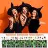 10 Sheets Halloween Luminous Temporary Tattoos, Glow in the Dark Halloween Tattoos for Kids,Waterproof Fake Face Tattos Stickers for Halloween Party Favors,Trick or Treat Goodie Bags Fillers (Orange)