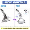 Shower Head Swivel Ball Adapter Brass Adjustable Shower Arm Connector Universal Showering Component Shower Arm Extension, Polished Chrome