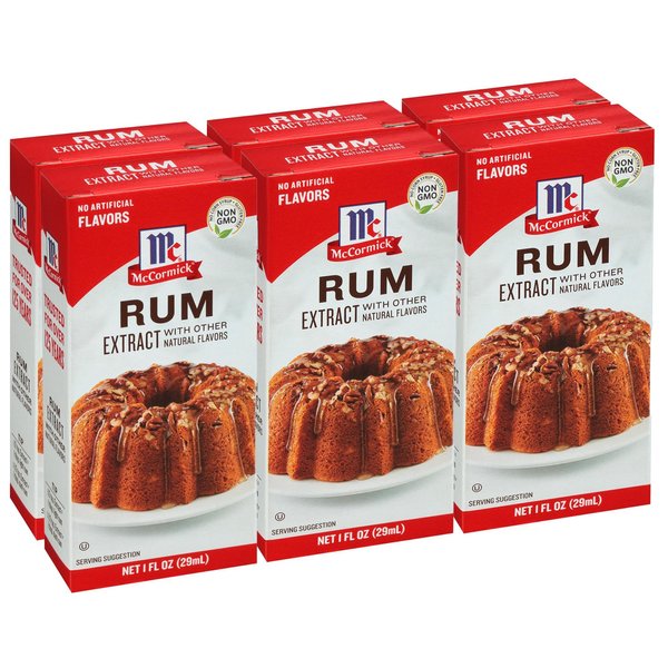 McCormick Rum Extract With Other Natural Flavors, 1 fl oz (Pack of 6)