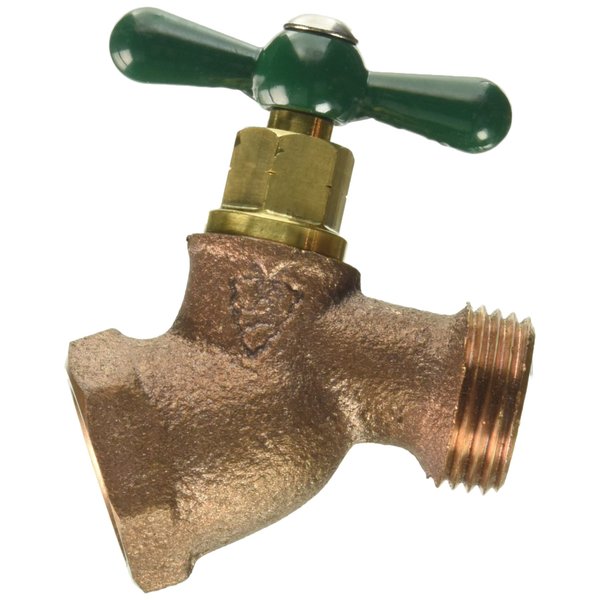 ARROWHEAD BRASS & PLUMBING 353LF 3/4" Female Pipe Thread, Red Brass 3/4" Hose Connection