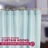 Shower Curtain Hooks Rust Proof (Set of 12) - Stainless Steel Shower Curtain Rings with Effortless Gliding Roller Balls - Easy to Install Shower Hooks for Shower Curtain (Polished Nickel)