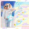 CatchCute Plush Starfish Bag Kids Handbag Crossbody Bag with Zipper,Plush Coin Bag with Adjustable Strap,Soft Plush Starfish Stuffed Purse Birthday Gift for Toddlers Kids