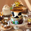 25Pcs Cowboy Birthday Party Supplies, Western Cowboy Cupcake Toppers Decoration, HorseShoe Cowboy Hats Boots Happy Birthday Cupcake Toppers Decorations, Baby Shower Kids Decorations (Cowboy)