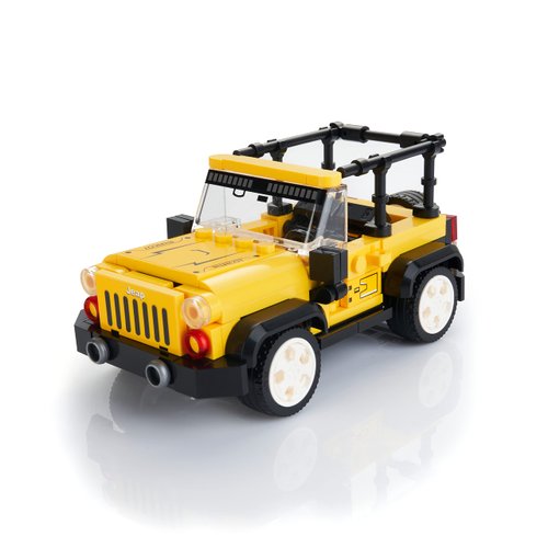 Block Builder Jeep Wrangler Car Building Block Set (242 Pieces). Racing Car Building Blocks for Kids and Adults