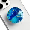 Ksadiye Phone Grip with Expanding Kickstand,Green Rose Gold Marble Patten Cellphone Collapsible Clear Stand for Smartphones