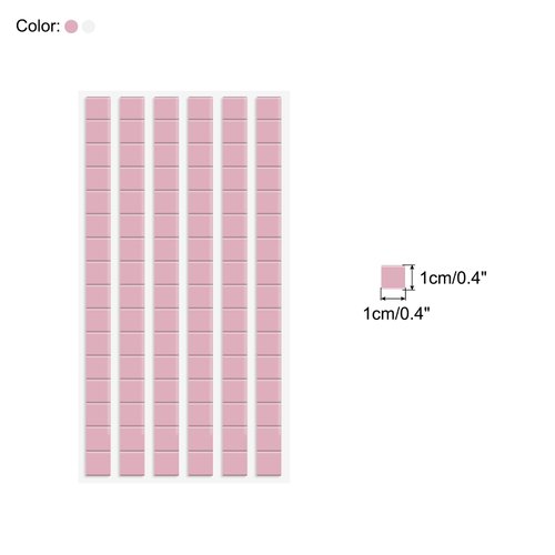 PATIKIL Adhesive Poster Tacky Putty, 192pcs Sticky Mounting Tack Putty Wall Hanging Sticker Removable Reusable Clay for Museum Nail Art Photo, White Pink