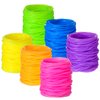 Sratte 600 Pcs Jelly Bracelets Bulk Rainbow Glow Bracelets Multicolor Silicone Bracelet 80s Accessories Bracelets Neon Bracelets Glow in the Dark for Adults Women Girls Party Favors