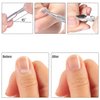 Cuticle Trimmer with Cuticle Pusher - Cuticle Remover Cuticle Nipper Professional Stainless Steel Cuticle Cutter Clipper Durable Pedicure Manicure Tools for Fingernails and Toenails - Half Jaw