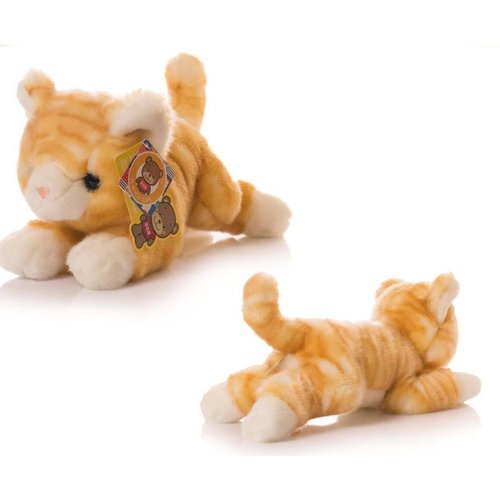 12 Inch Cute Cat Plush Toys Kitten Stuffed Plush Toys Animal Kitten Doll (Orange)