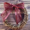 Pre-Tied Burgundy Organza Bows - 4 1/2" Wide, Set of 12, Craft Ribbon Bow, Satin Edge, Wedding Embellishments, Party Favors, Gift Basket, Birthday, Fall Decor, Christmas, Valentine's Day