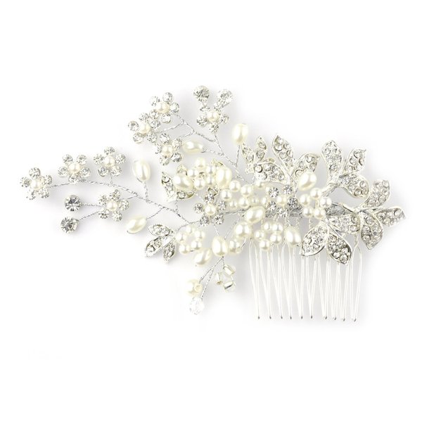 Beautiful Flower Leaf Charm Hair Comb for Women