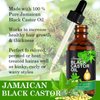 NIFEISHI Jamaican Black Castor Oil(2.02oz Glass Bottle), Organic Body Massage Oil, 100% Pure Natural Cold Pressed Castor Oil for Hair Growth, Body Care, Moisturizing Oil
