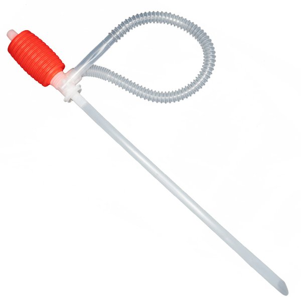 Provoonsint Manual Fuel Siphon Pump; Standard Syphon transfer Pump For Lawn Mower and Hand Oil, Petrol,Gasoline Pumping; 1Pac