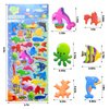 3D Puffy Ocean Animal Stickers for Kids Toddlers, 6 Packs Cute Foam Fish Stickers with Assorted Sea Creature Marine Life, Reusable Squishy Bubble Stickers for Scrapbooking Teacher Reward Party Favors