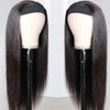 Douyin Headband Wig Human Hair Straight Headband Wigs For Black Women Brazilian Virgin Hair Machine Made Glueless Human Hair Wigs With Headband (Straight, 12 inch)