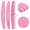 20 Pack Nail Buffers 100/180 Grit Washable Double Sided Nail Sanding Block File for Acrylic Natural Gel Nails, Pink