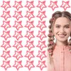 Isslly 30PCS Cute Star Hair Clips for Women, Pink Metal Star Hair Snap Barrettes, Non Slip Hair Accessories for Women, Girls for Daily Use, Parties