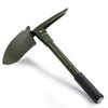 Jipemtra Gardening Folding Shovel Military Camping Shovel Survival Gear Entrenching Tool with Carrying Pouch Metal Handle for Camping Trekking Gardening Fishing Backpacking Snow (Green)