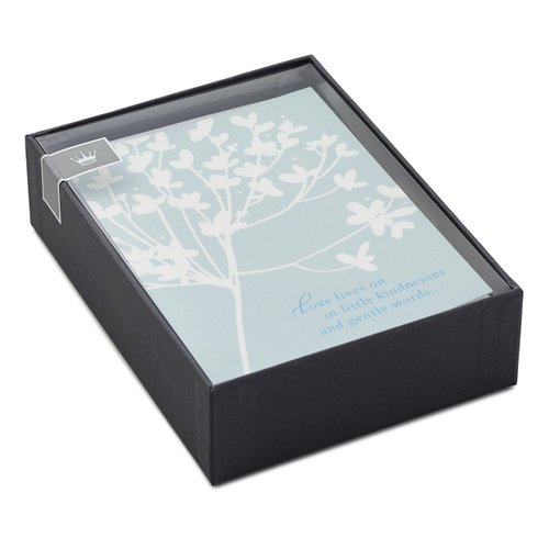 Hallmark Pack of 20 Thank You for Your Sympathy Cards, Cherry Blossom (Funeral Thank You Cards) (5STZ5033)