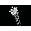 Set of 2 Handmade Faux Pearl Flower Crystal Hair Comb H091