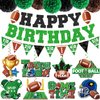 Football Birthday Party Decorations, Football Party Decorations Includes Happy Birthday Football Banner, Football Themed Party Supplies Garland and Hanging Swirls, Paper Pom Poms
