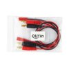 OliYin 4mm 4.0mm Male Banana Plug Connector Charge Lead to JST 20awg Soft Silicon Charging Cable Wire 30cm 11.8inch Lipo Parts for RC(pack of 2)