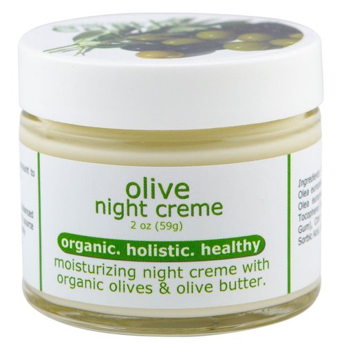 Made from Earth Olive Night Cream - Anti Aging Renewal for Face, Eyes and Neck, 2 oz