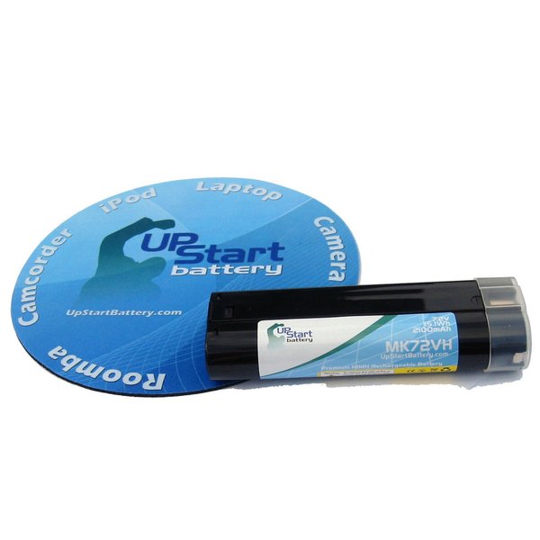 Replacement for Makita 7.2V Stick Battery (2100mAh, NI-MH) - Compatible with Makita 7000, 6010D, 6172D, 6073D, 6019DWE, 6075D, 6710D, 6912D, 9035D, 9500D, 9500DW, DA3000D, DA301D, DA302D, ML700