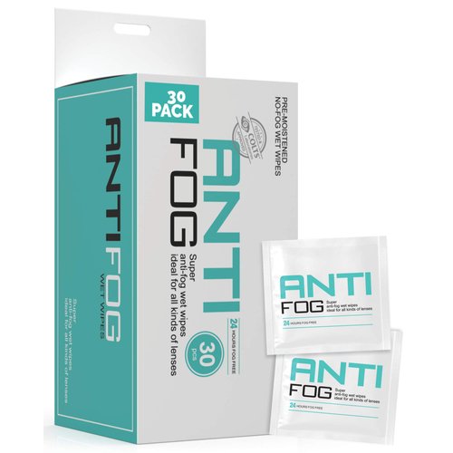 Opti-Pak Anti-Fog Pre-moistened Wipes for Glasses, Binoculars, Face Shields, Ski Masks or Swim Goggles - Prevents Fogging on Plastic Eyeglasses, Mirrors, Lenses and Windows (30 Count)