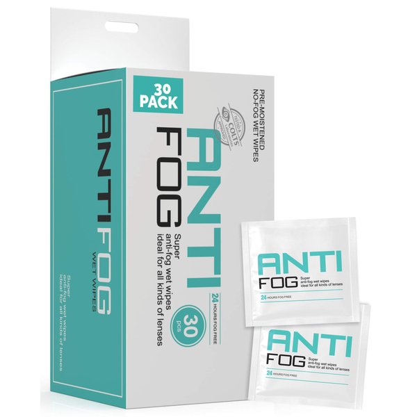 Opti-Pak Anti-Fog Pre-moistened Wipes for Glasses, Binoculars, Face Shields, Ski Masks or Swim Goggles - Prevents Fogging on Plastic Eyeglasses, Mirrors, Lenses and Windows (30 Count)