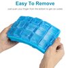 2 Pack Ice Cube Trays, ZDPMK Silicone Easy Release Flexible Molds 15 Ice Cubes Tray for Freezer，Cocktail，Whiskey，Reusable & BPA Free