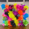 MOMOSHERO 175Pcs Neon Balloons Arch Garland Kit, Glow in the Dark Balloons (Rainbow Star Dot) for Back to 80s 90s DISCO Birthday Party Decorations, Fiesta, Let's Glow Party, Rock Roll Party Supplies
