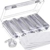 100 Pieces 30 mm Coin Capsules and 5 Sizes (17/ 20/ 25/ 27/ 30 mm) Protect Gasket Coin Holder Case with Storage Organizer Box for Coin Collection Supplies (White)