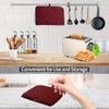KINMAD Polyester Fabric Quilted Four Slice Bread Toaster Cover Bakeware Protector, Dust and Fingerprint Protection- Best Gift for Mother, Red