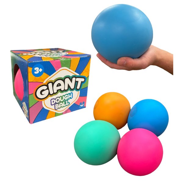 Hapros 6" Giant Dough Ball, Jumbo 6 Inch Stress Ball Fidget Toys for Super Sensory Fun and Ultimate Stress Relief (Pink)