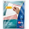 Avery 8 Tab Dividers for 3 Ring Binder, Easy Print & Apply Clear Label Strip, Index Maker Customizable White Tabs, 5 Sets (11437)