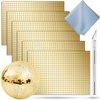 Biutityer 3600 Pieces Self-Adhesive Mirrors Mosaic Tiles,Mini Mirrors Mosaic Tiles Sticker for Craft Square Glass Tiles,Disco Glass Tiles Decorations Making, 5×5mm(Gold)…