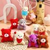 Zhanmai 100 Pcs Mini Plush Stuffed Animal Bulk Small Animal Toys Keychain Decoration Party Favors Easter Egg Stuffer for Kids Birthday Carnival Classroom Prizes Gift Goodie Bag Filler (Bear)