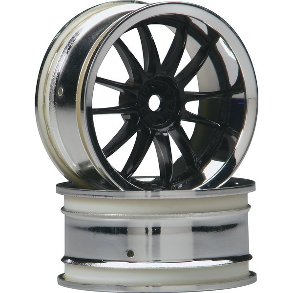 HPI Racing 3286 Work XSA 02C Wheel, 3mm Offset, Chrome and Black