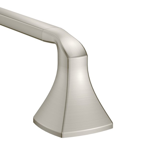 Moen Voss Brushed Nickel 24-Inch Bathroom Towel Bar, Wall Mounted Bath or Hand Towel Rack, YB5124BN