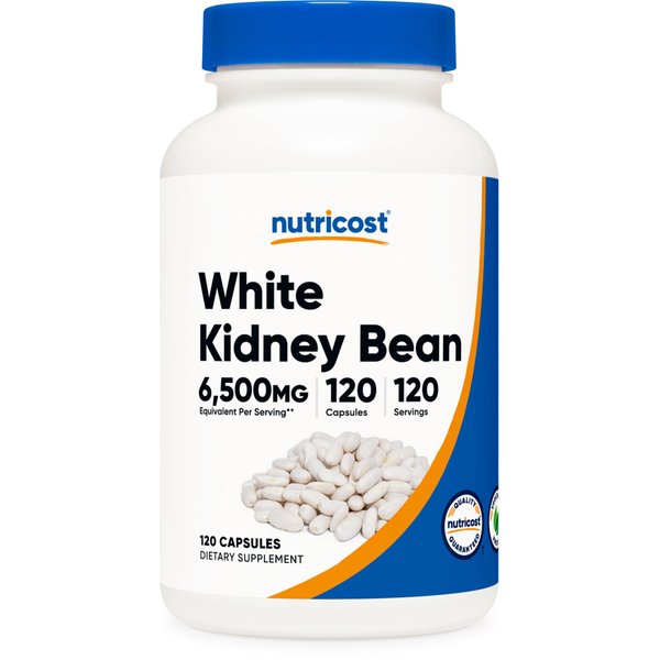 Nutricost White Kidney Bean Extract Capsules 650mg 120 Capsules - Vegetarian Caps, Gluten Free and Non-GMO
