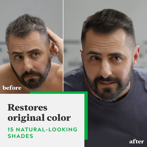 Just For Men Shampoo-In Color (Formerly Original Formula), Mens Hair Color with Keratin and Vitamin E for Stronger Hair - Medium-Dark Brown, H-40, Pack of 1