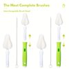 Carebabymore 8 Piece Sponge Nipple Bottle Brushes, Baby Bottle Brush with 3 Piece Nipple Cleaner, 3 Piece Replacement Heads and 2 Piece Straw Brushes, Green