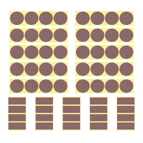Match Striker Paper with Adhesive Match Striker Sticker Sheet Honeycomb Pattern 40 Circle Match Striker and 20 Rectangle Match Striker Stickers