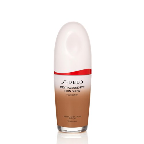 Shiseido RevitalEssence Skin Glow Foundation SPF 30, 430 Cedar - Buildable, Medium Coverage - 24-HR Hydration & 12-HR Wear - Transfer, Crease & Fade Resistant - Non-Comedogenic - All Skin Types